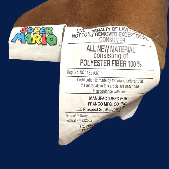 Large 23" Super Mario Brothers MARIO Plush Doll Figure Closable Back Pouch - Picture 7 of 8